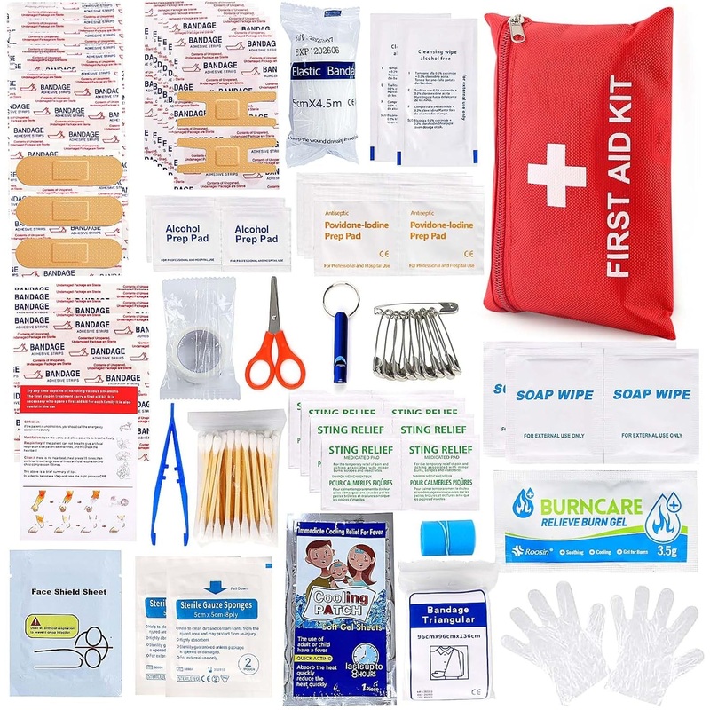 107 Piece First Aid Kit Portable Emergency Medical Kit for Car, Home Outdoor & Travel