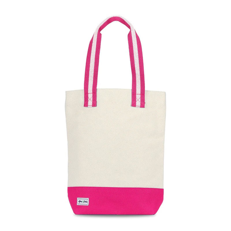 Ame & Lulu Hamptons 2  Bottle Wine Tote - Hot Pink