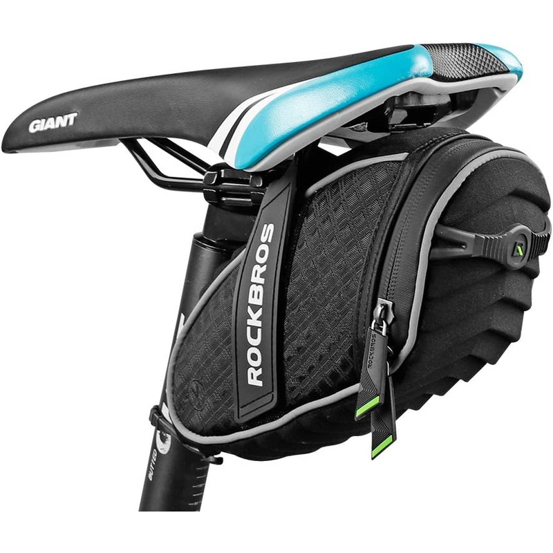 Bike Seat Bag, 3D Shell Cycling Seat Pack for Mountain Road Bikes Black