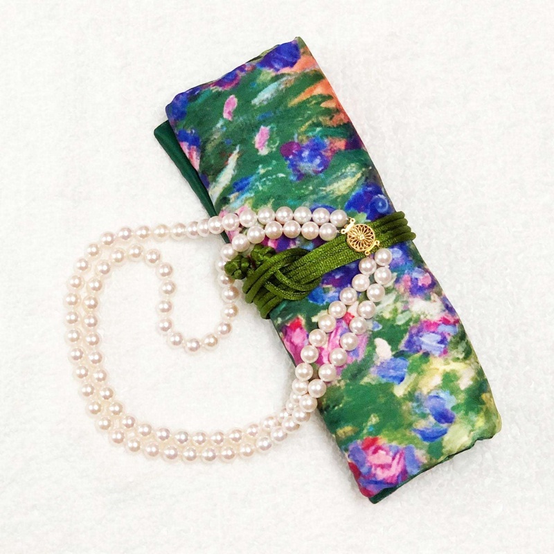 Cathayana Travel Jewelry Roll - Claude Monet  Alice Garden