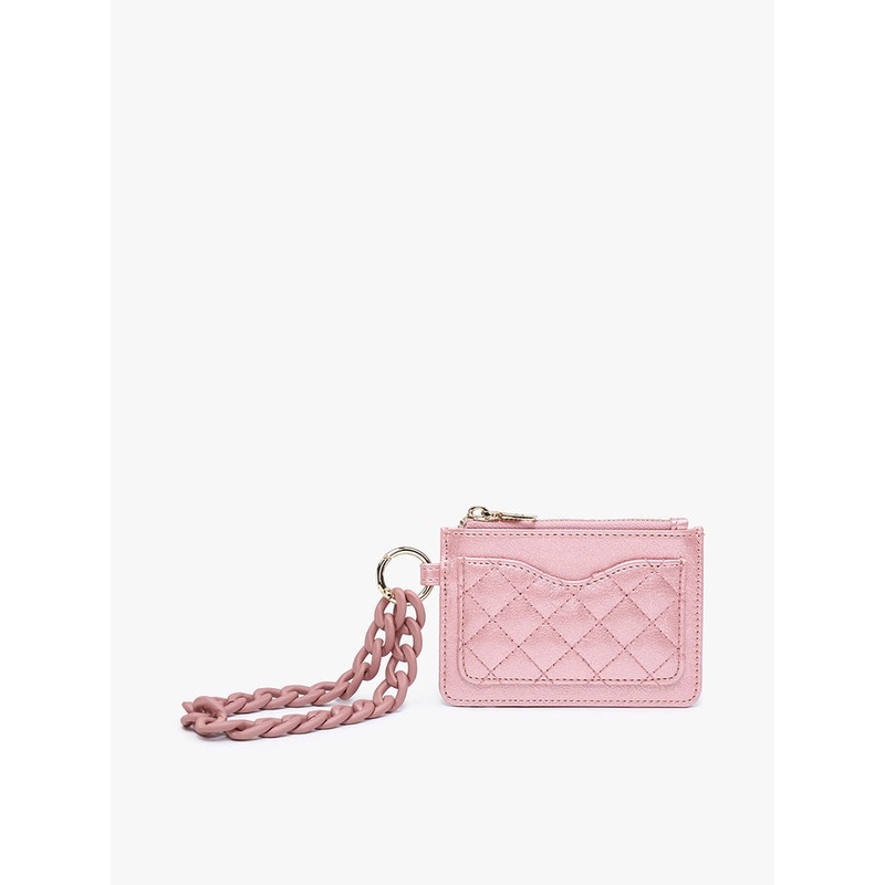 Jen & Co. Rhodes Quilted Wallet w/Chain Bangle - Rose Quartz