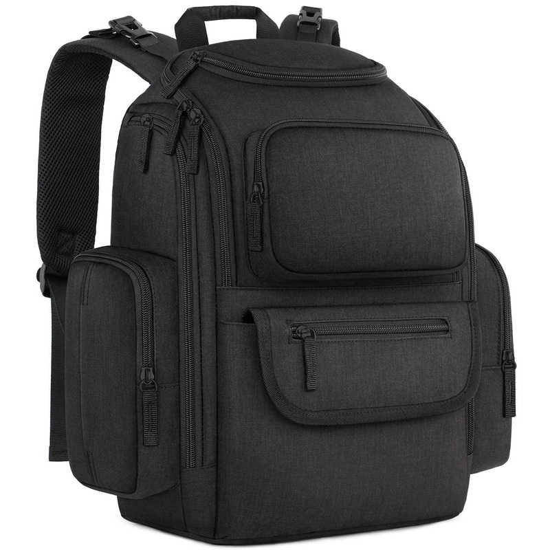 Multifunctional Diaper Backpack with 2 Side Insulated Pockets and Stroller Straps