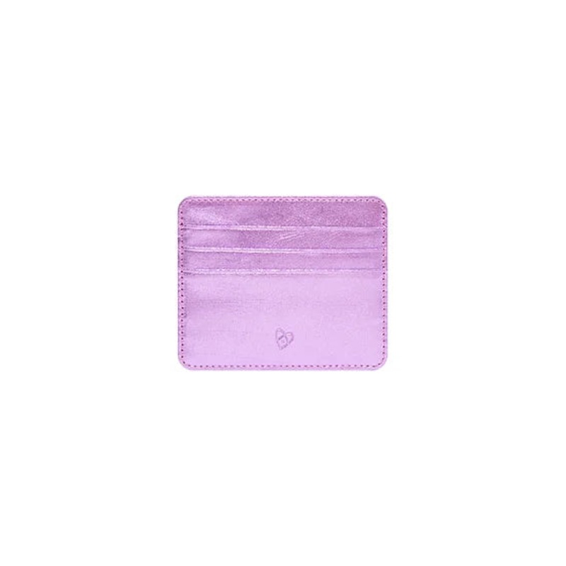 Patent of Heart Andy Leather Credit Card Case - Metallic Pink