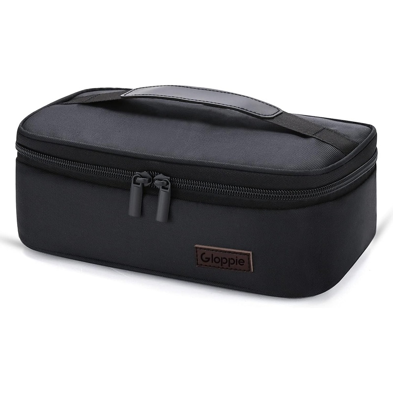 Small Insulated Lunch Bag, Portable Cooler Lunch Tote Bag, Black