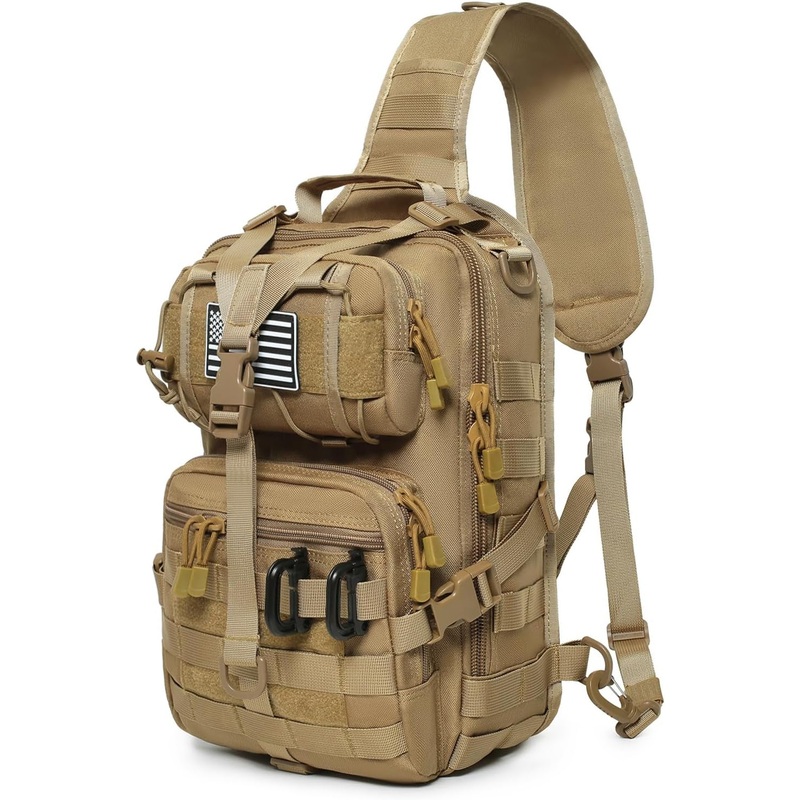 Tactical Sling Bag Military Rover Shoulder Sling Pack EDC Molle Assault Range Bag