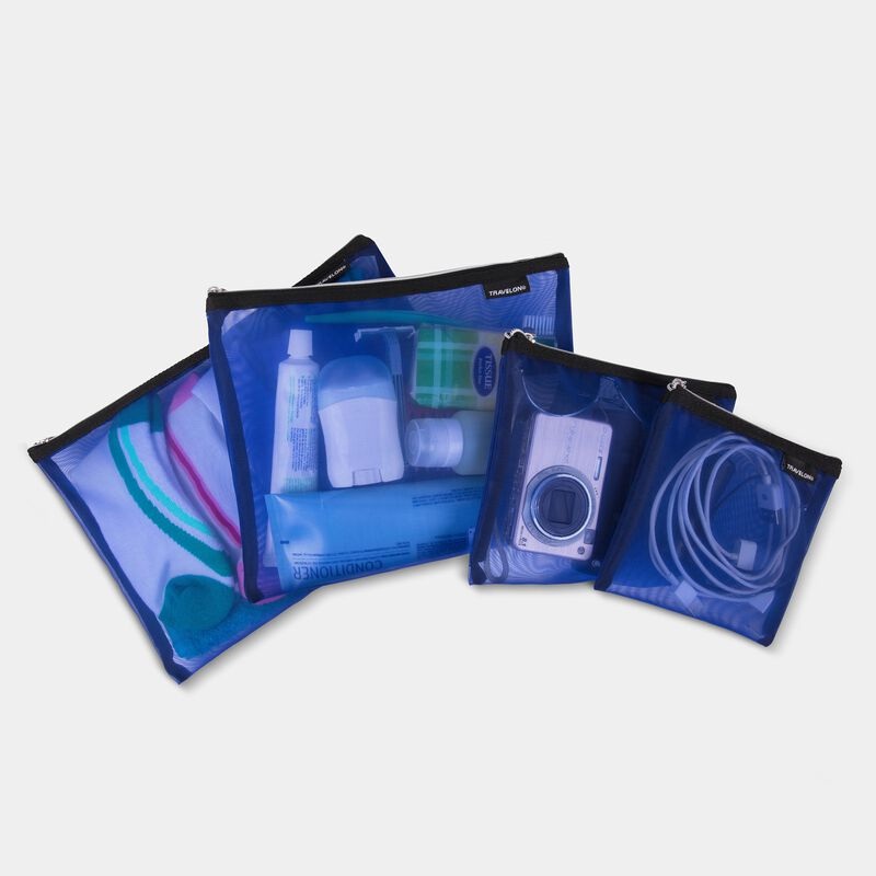 Travelon Set of 4 Mesh Pouches - Blue