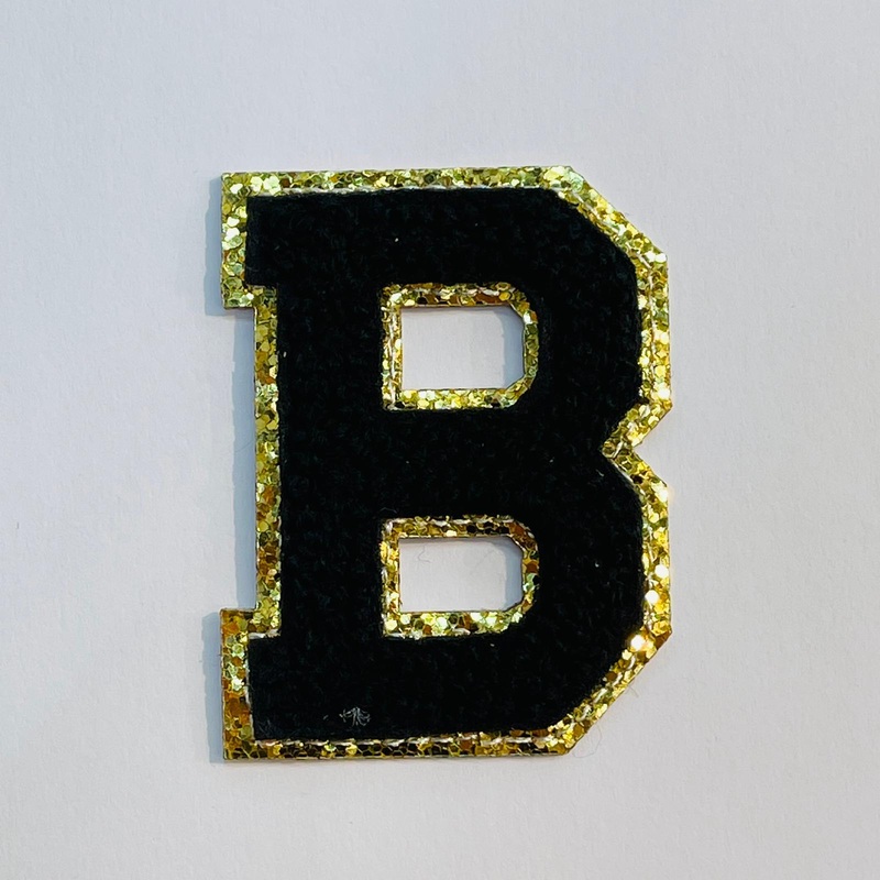 Varsity Letter Patch B - Black