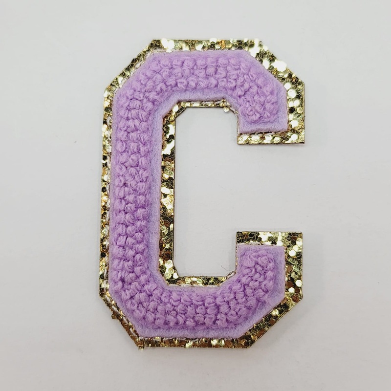 Varsity Letter Patch C- Lavender