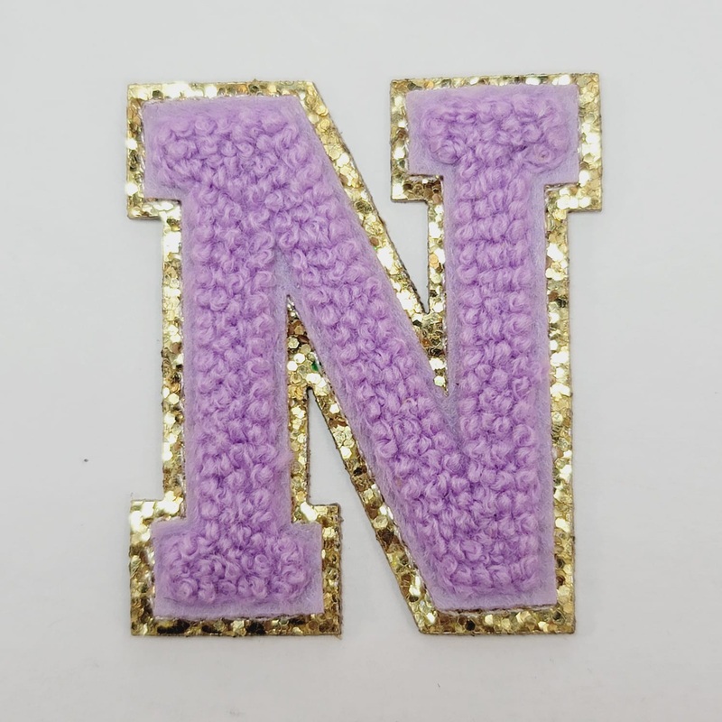 Varsity Letter Patch N - Lavender