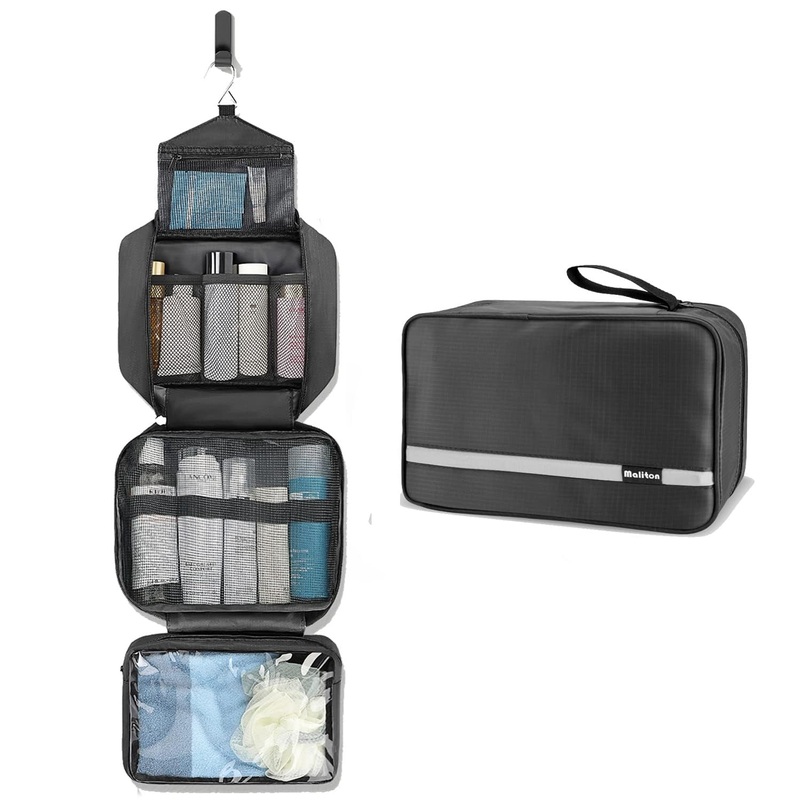 Waterproof Travel Toiletry Bag with 4 Compartments for Men and Women