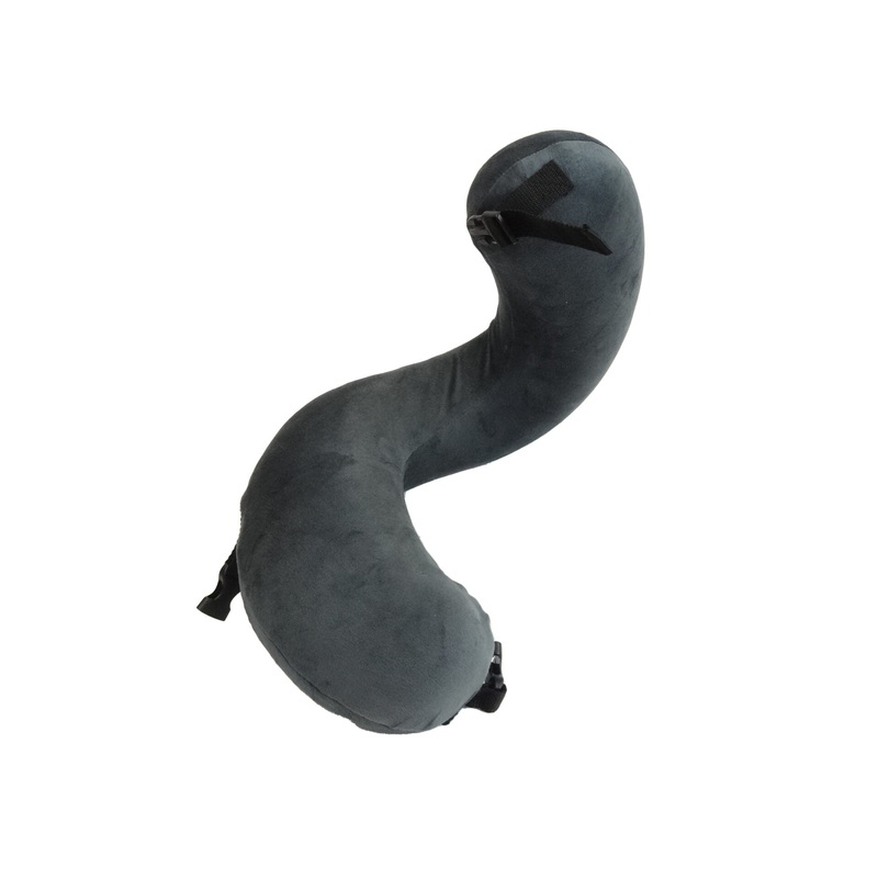 Wolf Essentials Ultra Flex Fit Soft Memory Foam Travel Neck Pillow - Charcoal