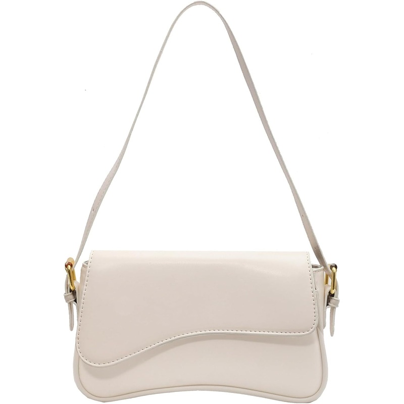 Y2K Shoulder Bag for Women Vegan Leather Hobo Handbags with 2 Removable Strap
