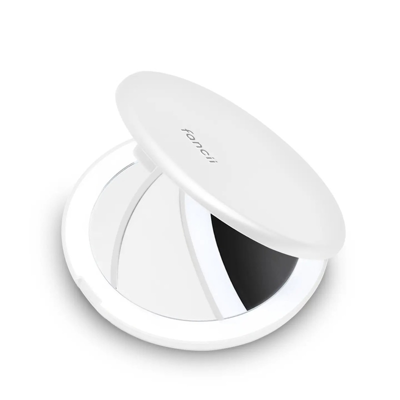 Fancii Mini Lumi LED 10X Magnification Compact Mirror - White