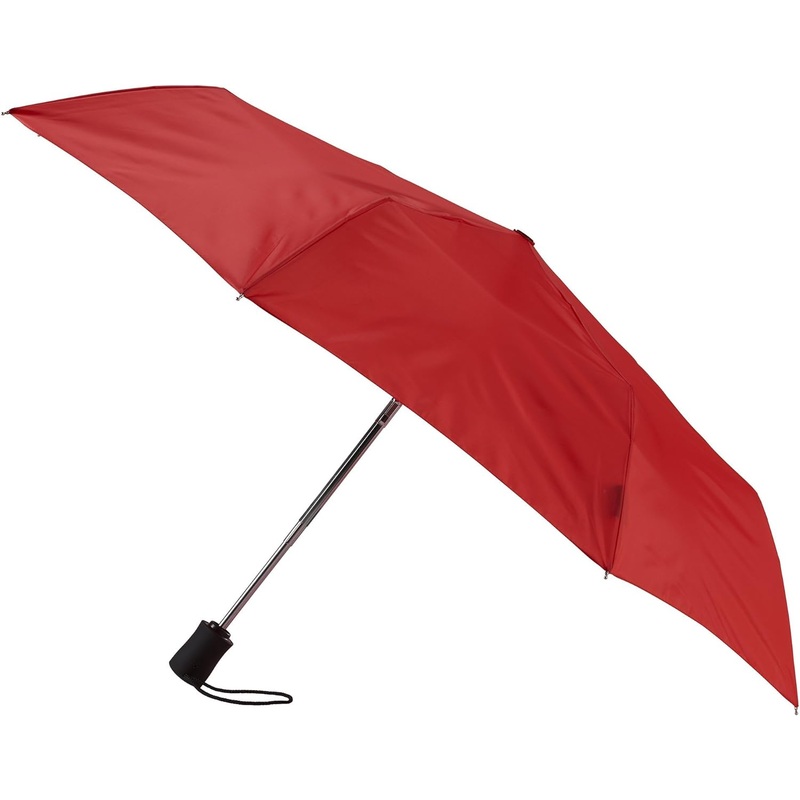 Lewis N. Clark Travel Automatic Umbrella Windproof & Water Repellent Fabric - Red