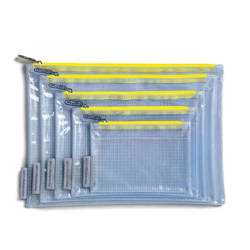 Mumi Organizing Pouches Set of 5 - Yellow