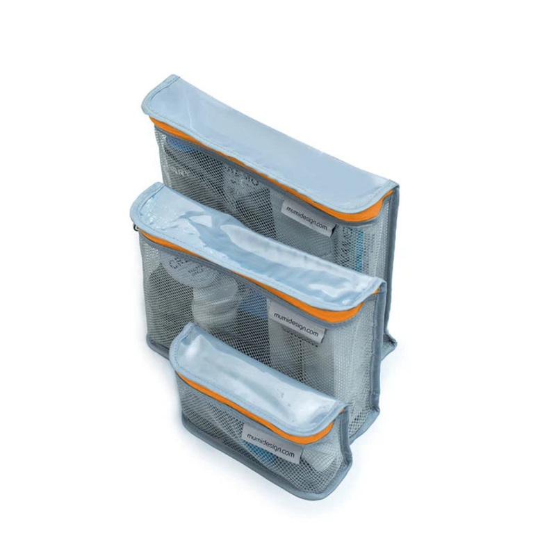 Mumi Toiletry Cubes Set of 3 - Orange