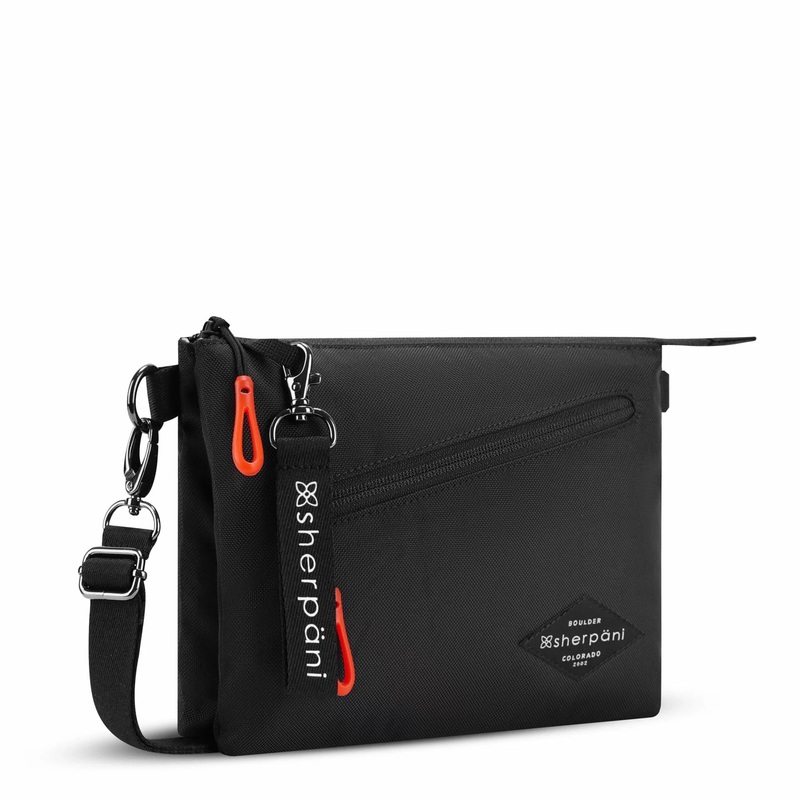 Sherpani Zoom Sleek Dual Pouch Crossbody Bag - Raven