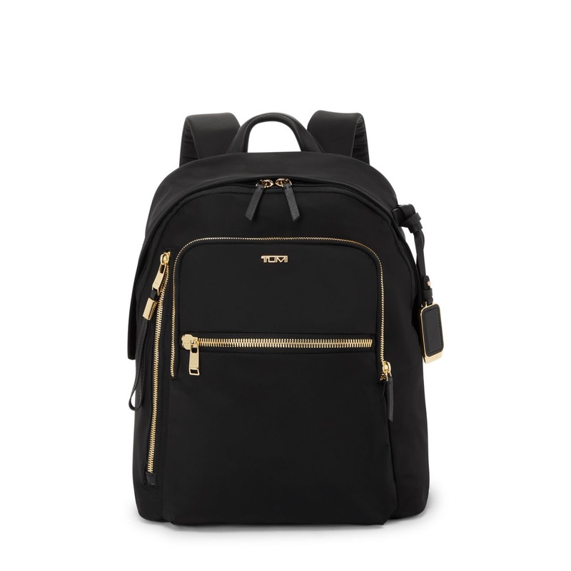 TUMI Voyageur Halsey Backpack - Black/Gold