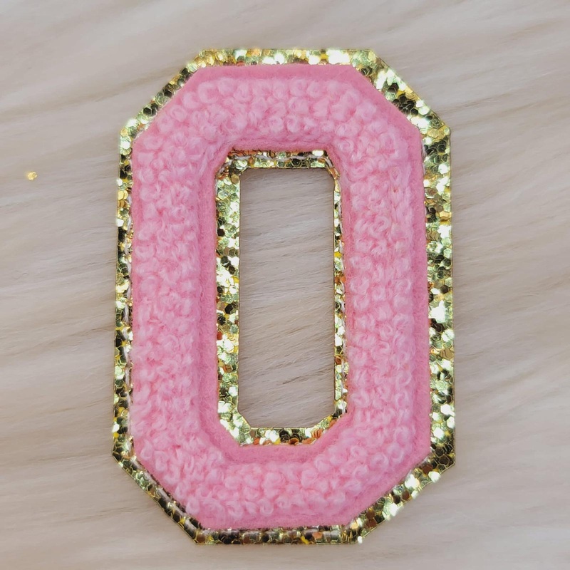 Varsity Letter Patch O - Soft Pink