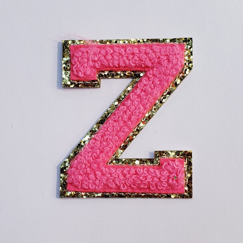 Varsity Letter Patch Z - Hot Pink