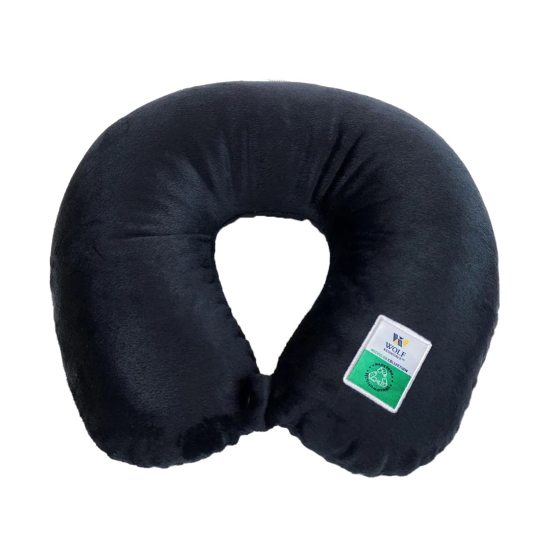 Wolf Essentials Recycled Neck Pillow Black