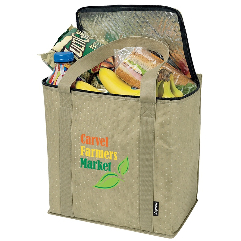 Koozie Zippered Insulated Grocery Tote