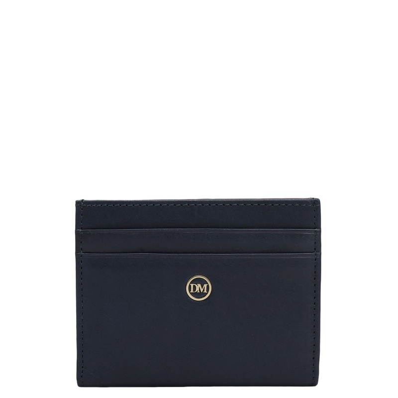 12 Slots Leather Card Case - Navy