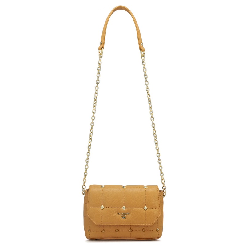 Small Quilting Leather Sling - Apricot
