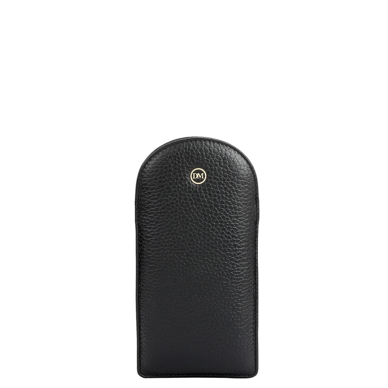 Wax Leather Spectacle Case - Black