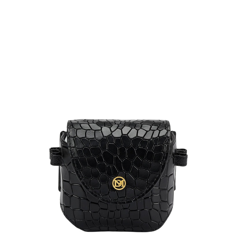 Croco Leather Golf Ball - Black