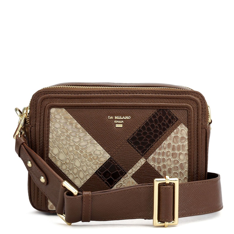 Mini Mosaic Franzy Leather Sling - Date & Frost