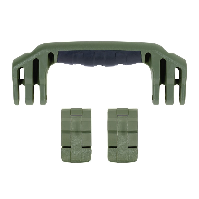 Pelican 1500 Replacement Handle & Latches, OD Green (Set of 1 Handle, 2 Standard Latches)
