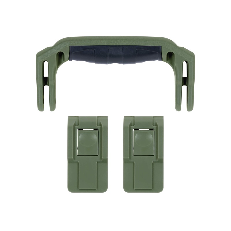 Pelican 1507 Air Replacement Handle & Latches, OD Green (Set of 1 Handle, 2 Latches)