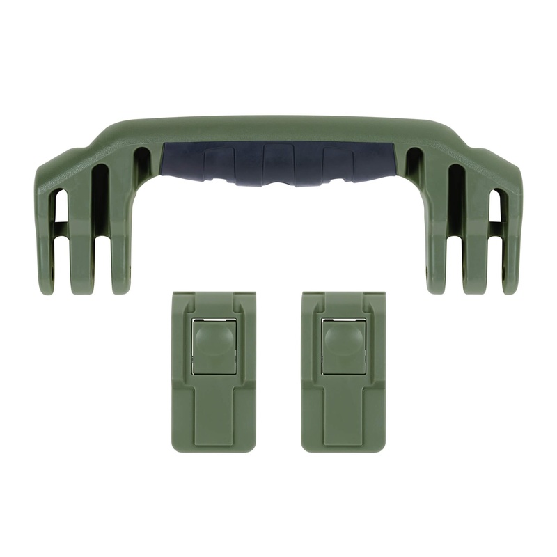 Pelican 1525 Air Replacement Handle & Latches, OD Green (Set of 1 Handle, 2 Latches)