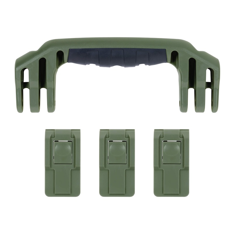 Pelican 1555 Air Replacement Handle & Latches, OD Green (Set of 1 Handle, 3 Latches)