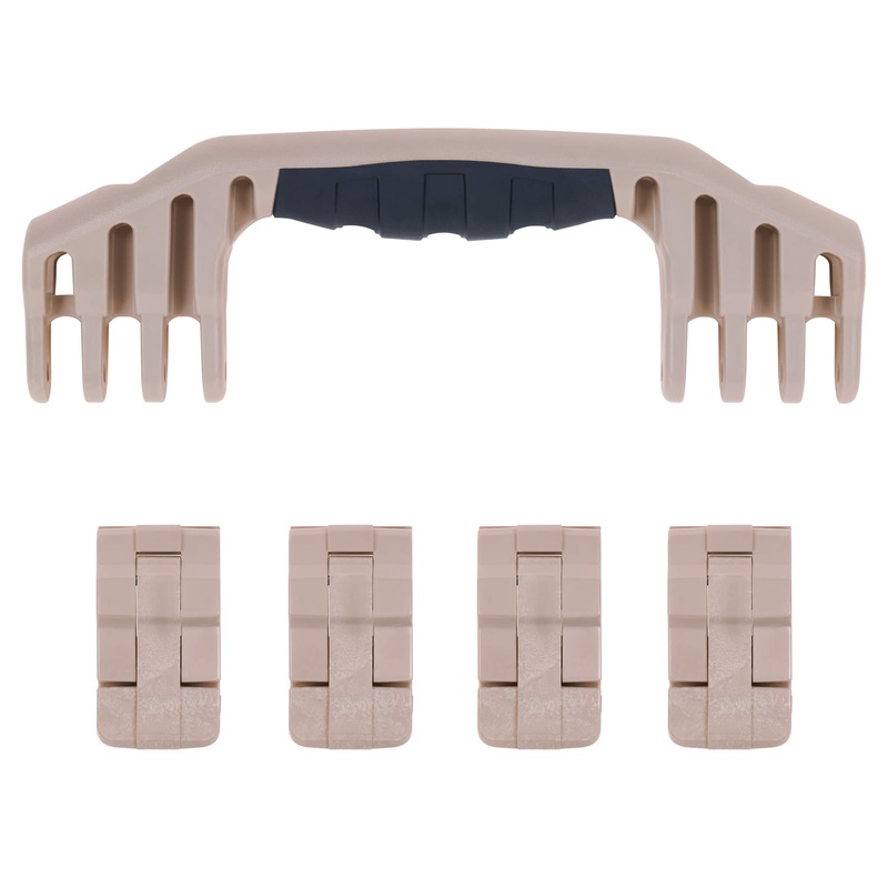 Pelican 1600 Replacement Handle & Latches, Desert Tan (Set of 1 Handle, 4 Standard Latches)