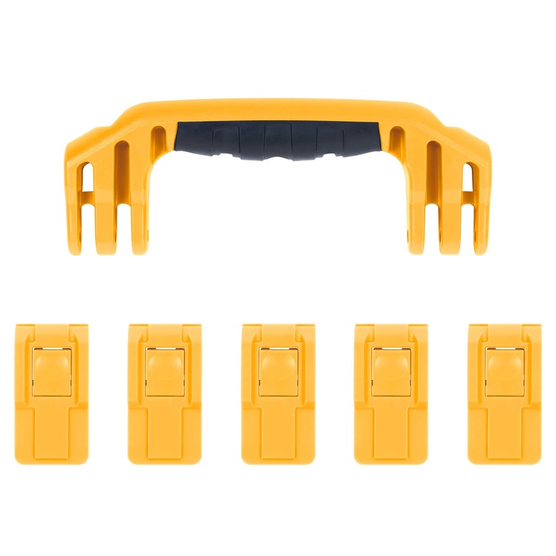Pelican 1605 Air Replacement Handle & Latches, Yellow (Set of 1 Handle, 5 Latches)