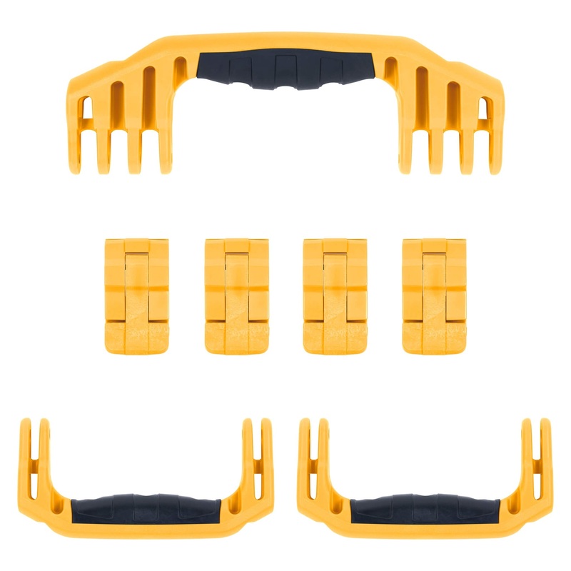 Pelican 1610 Replacement Handles & Latches, Yellow (Set of 3 Handles, 4 Latches)