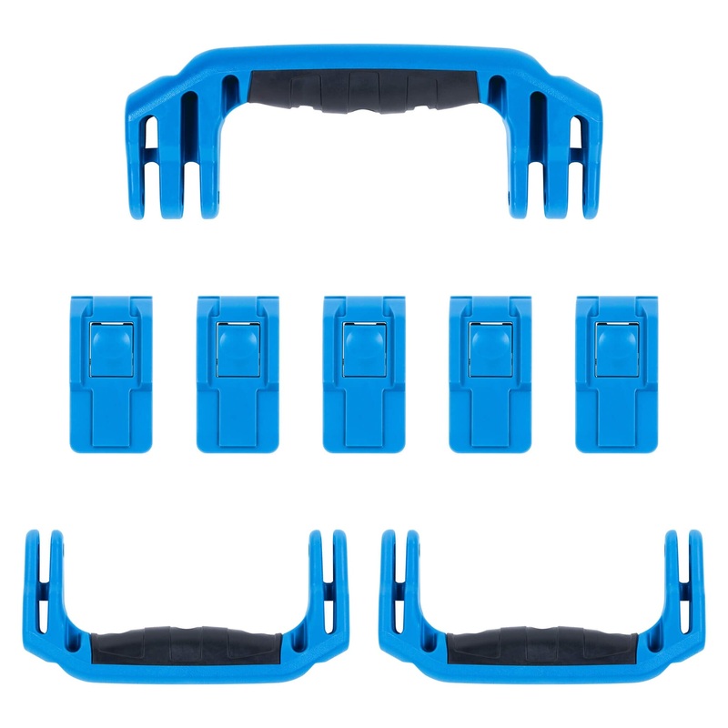Pelican 1637 Air Replacement Handles & Latches, Blue (Set of 3 Handles, 5 Latches)