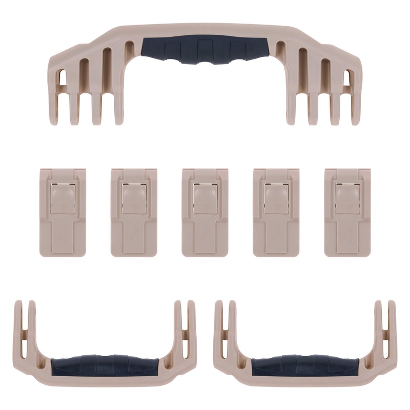 Pelican 1646 Air Replacement Handles & Latches, Desert Tan (Set of 3 Handles, 5 Latches)