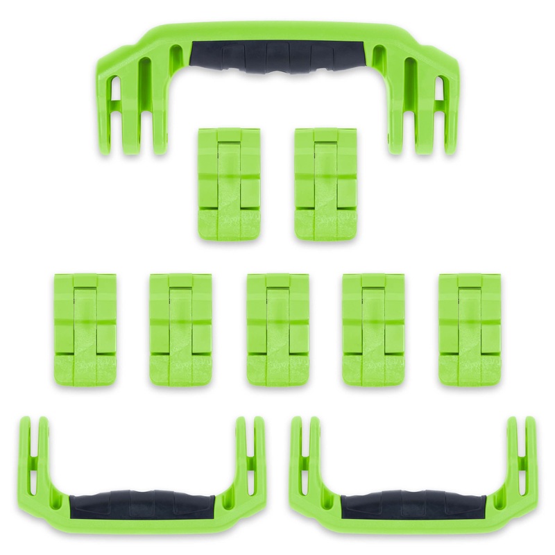 Pelican 1650 Replacement Handles & Latches Set - Lime Green