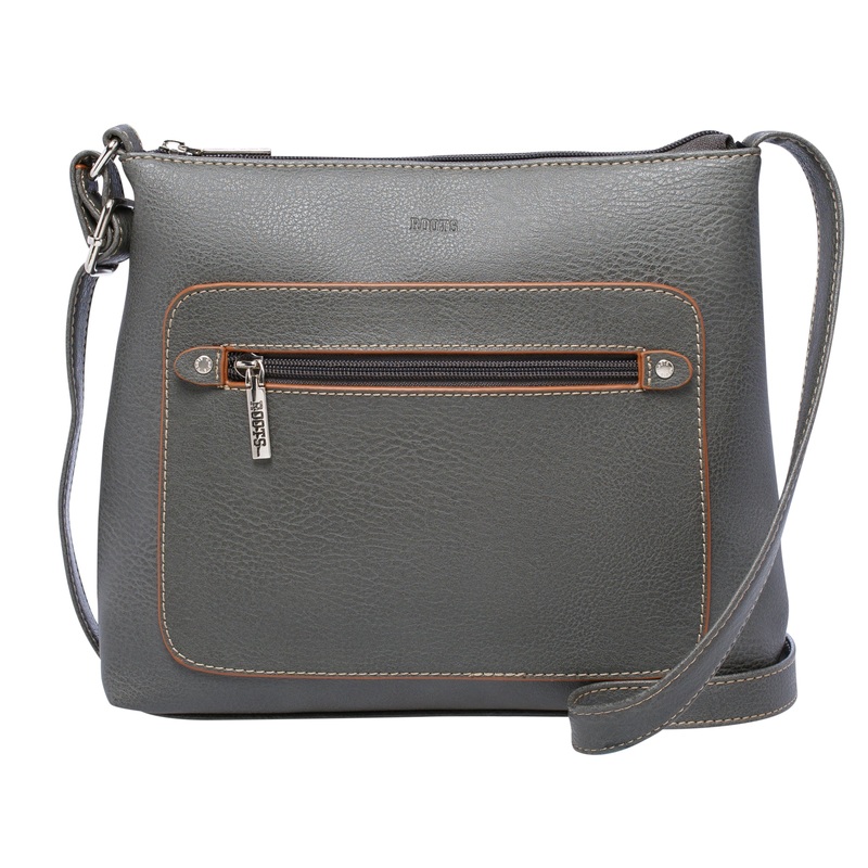 Roots Cognac Painted Edge Crossbody