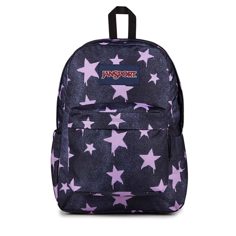 JanSport SuperBreak Plus Backpack - Sprayed Stars Pastel Lilac