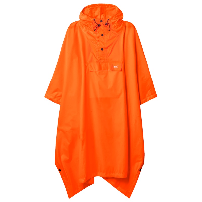 Mac In A Sac Packable Waterproof Unisex Poncho - Neon Orange