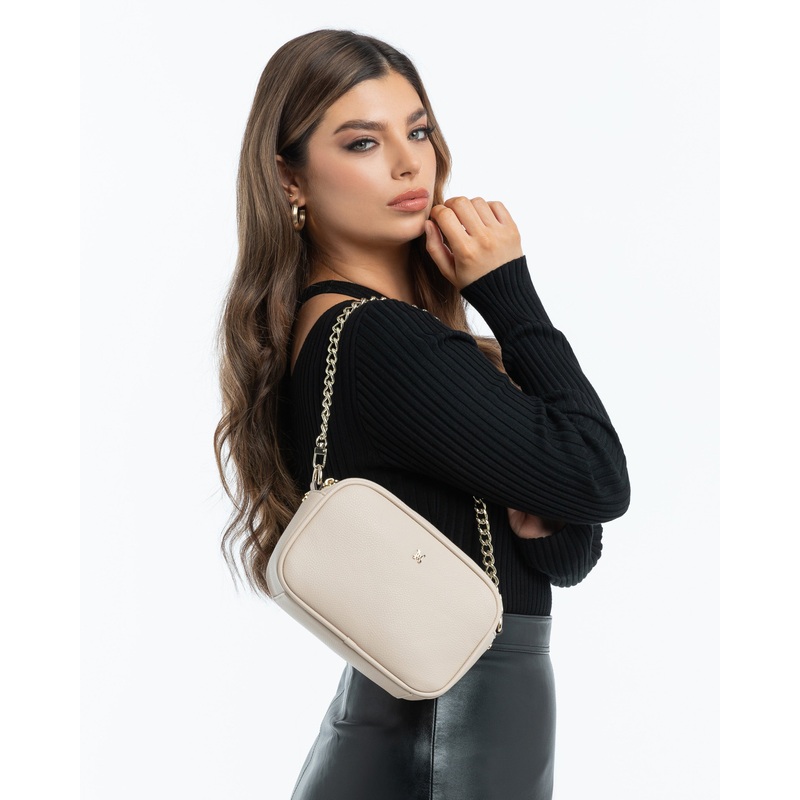 Monica Camera Crossbody Bag + Chain Strap Bag Strap