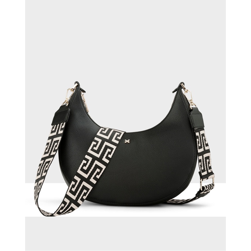 Pia Crecsent Shoulder Bag With Crossbody Strap + Graphic Bag Strap