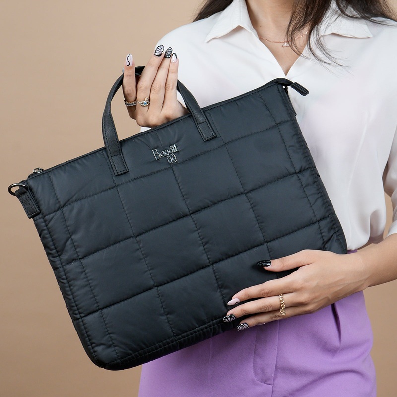 Merci Black Large Laptop Tote