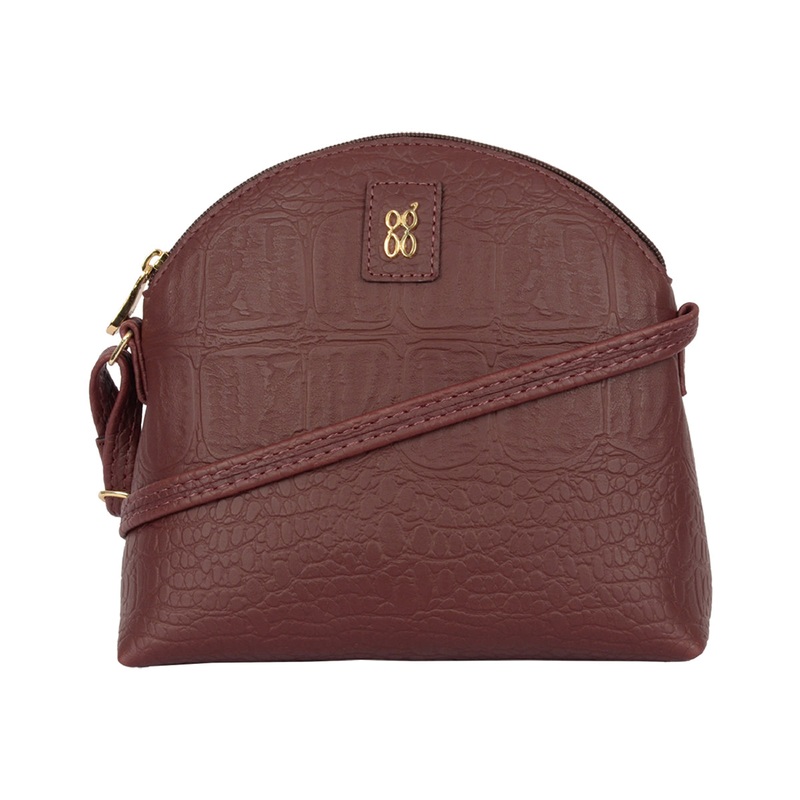 Nikki Red Small Bowling Sling Bag
