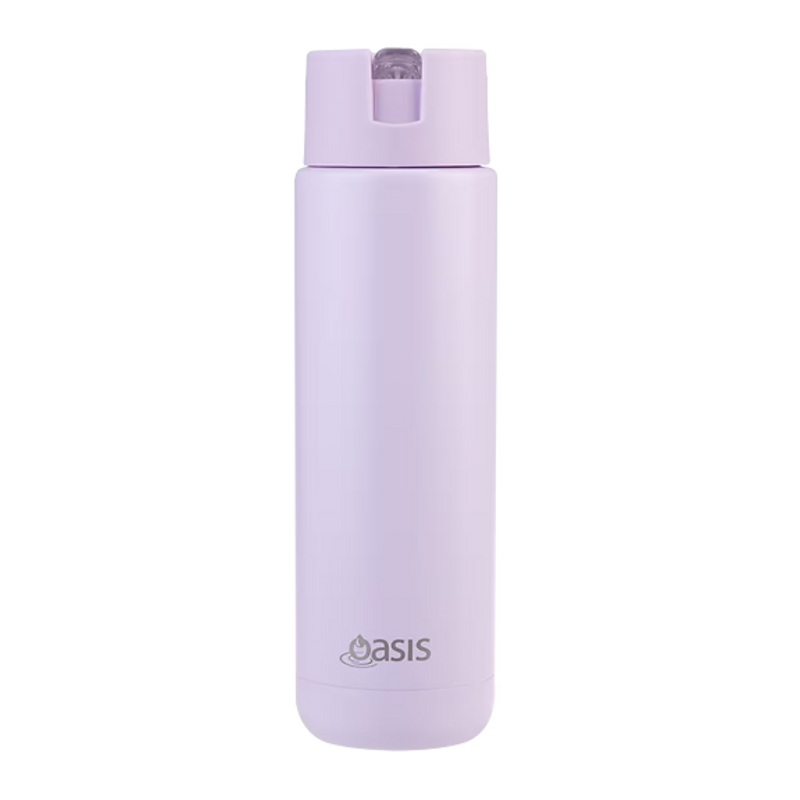 Oasis - 8867 MODA 700Ml Ceramic tripple wall insulated Bottle w Straw - Orchid