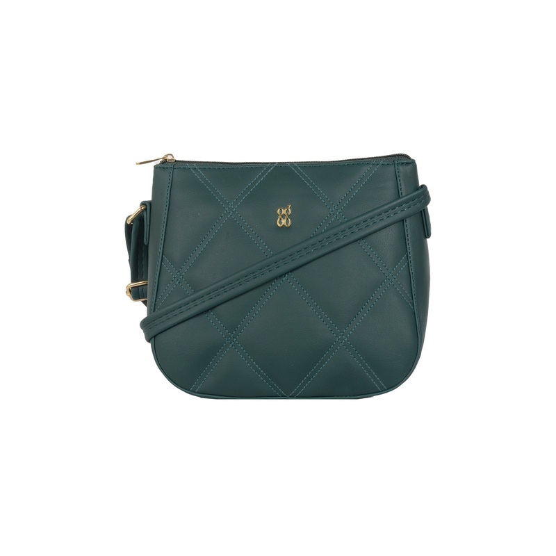 Aubrey  Green Small Saddle Bag
